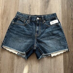 Old Navy Blue Jean Shorts Distressed Raw Hem